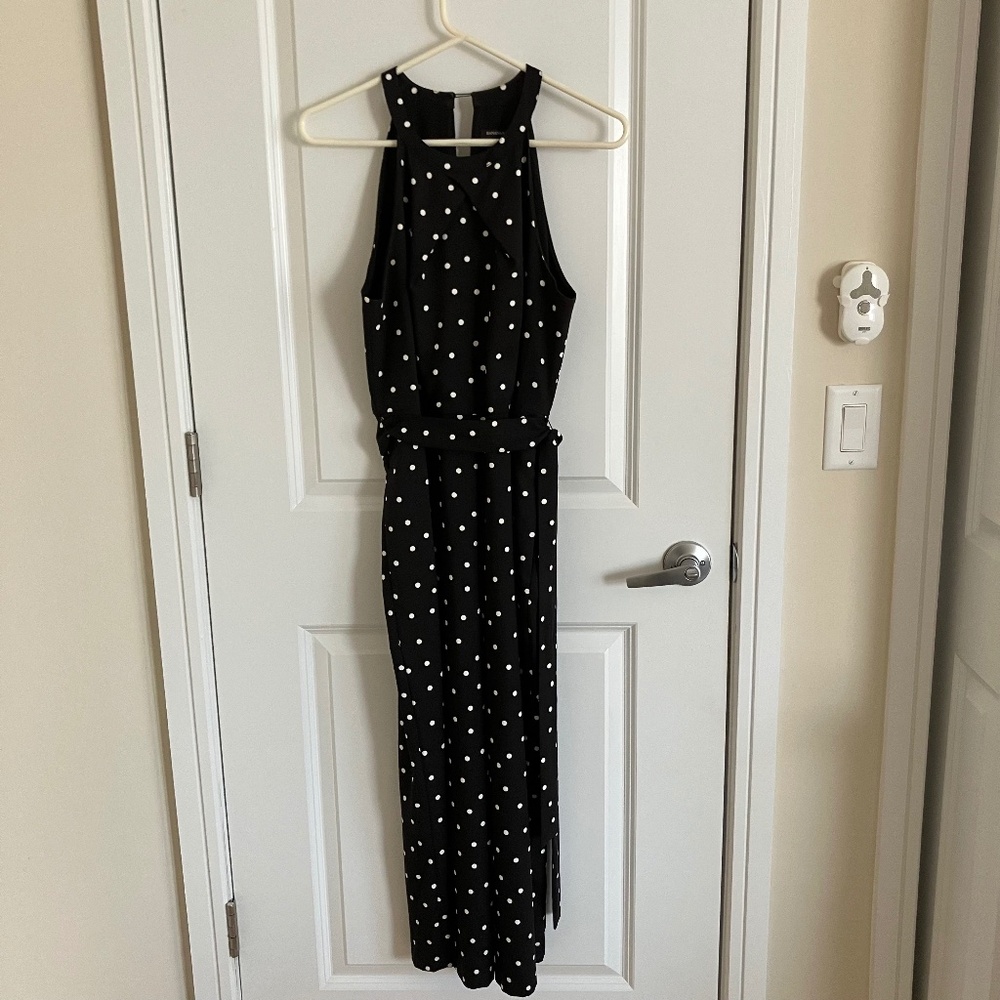 BANANA REPUBLIC Retro Chic Coquette Polka Dot Cropped Pant Jumpsuit